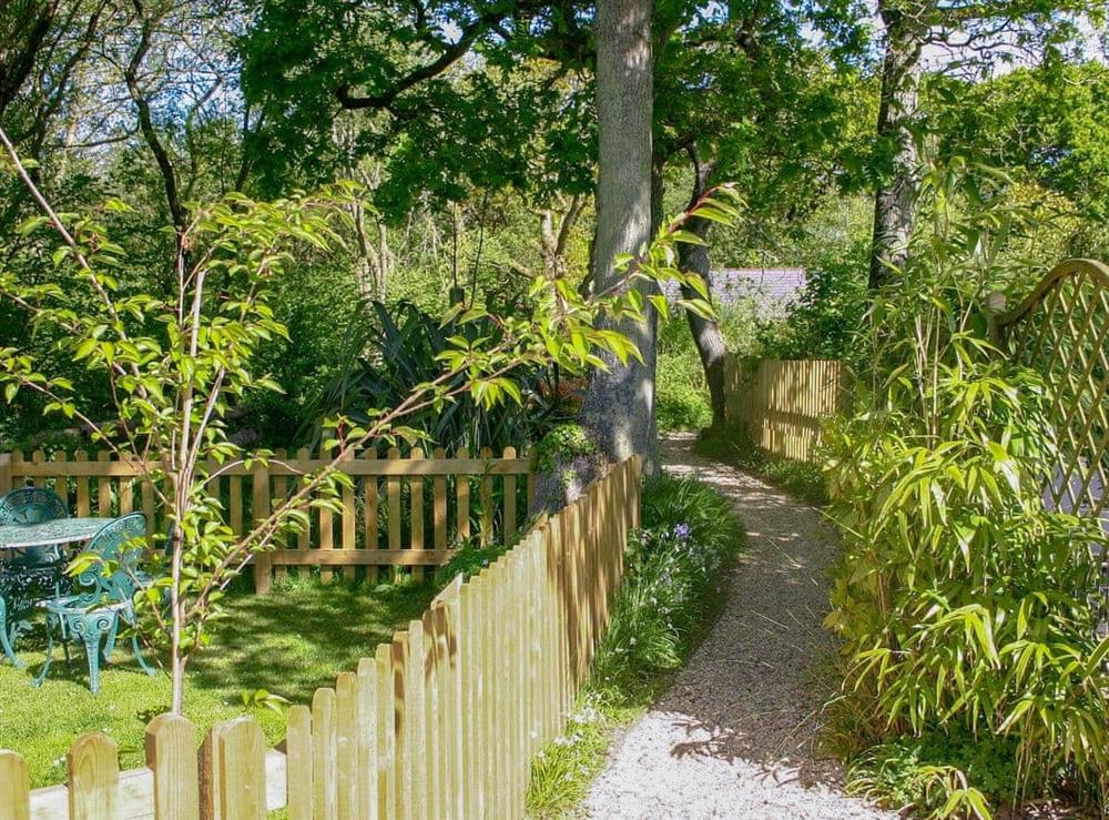 Garden and grounds at Oak Tree Cottage in Instow, Nr Barnstaple, N. Devon., Great Britain