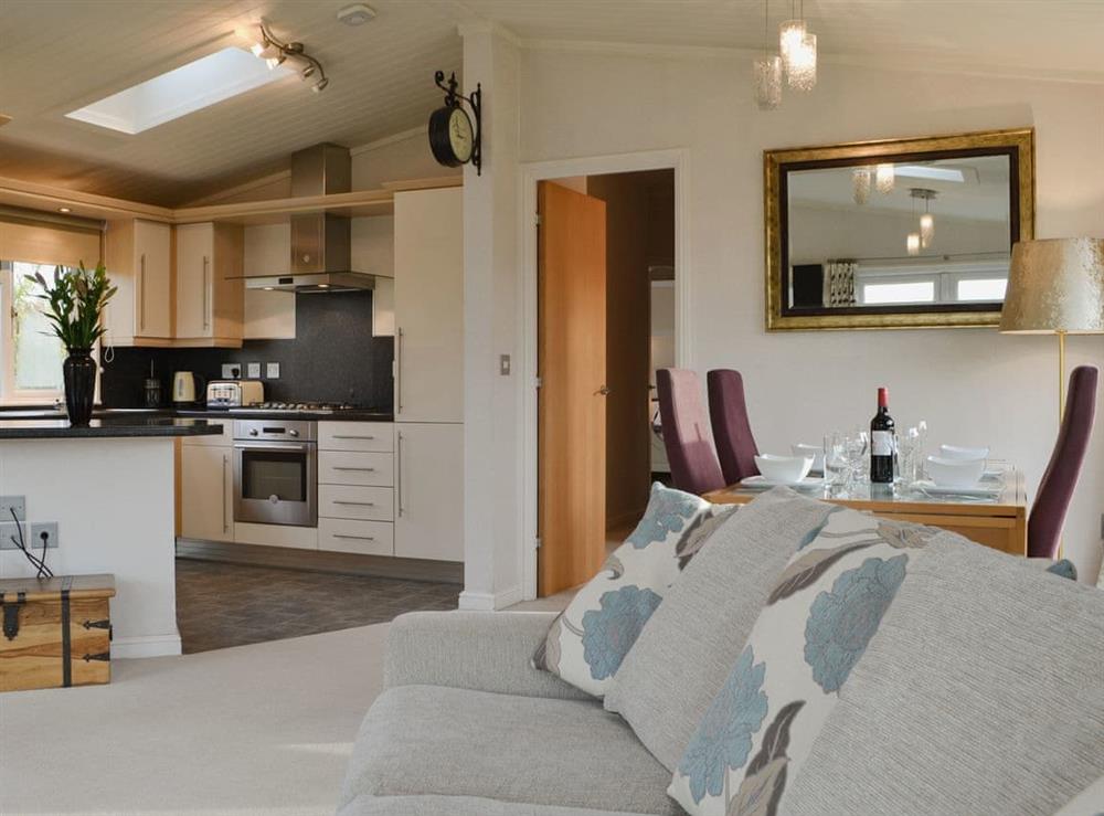 Open plan living space at Oak Tree Lodge in Newton-on-Derwent, Yorkshire, North Yorkshire