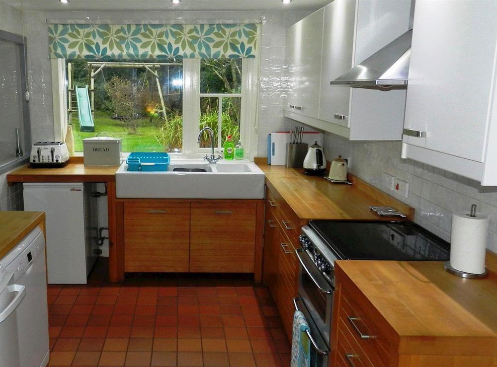 Kitchen at Oakbank in Whiting Bay, Isle of Arran, Scotland