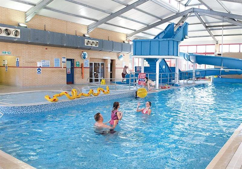 Indoor heated swimming pool at Oakdene Forest Park in St Leonards, Ringwood, Hampshire