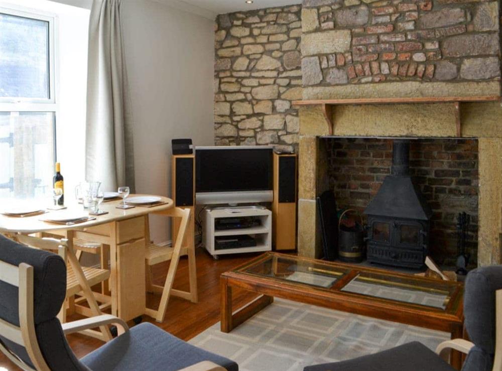 Open plan living space at Oake Cottage in Warkworth, near Amble, Northumberland