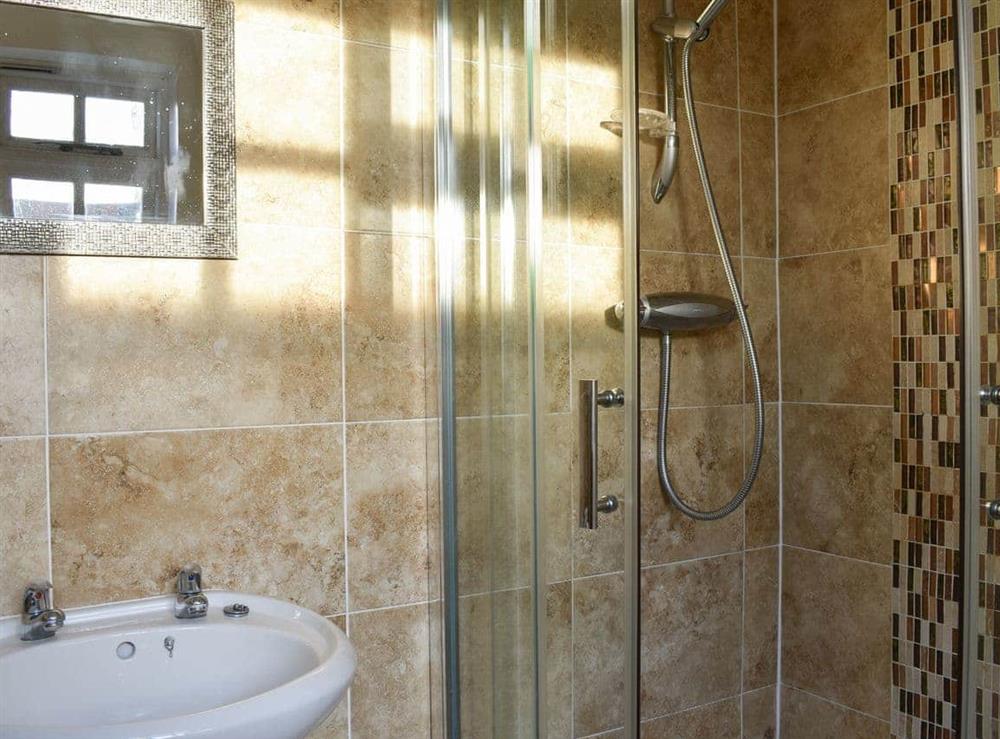 Shower room at Oakfield Cottage in Robin Hoods Bay, North Yorkshire