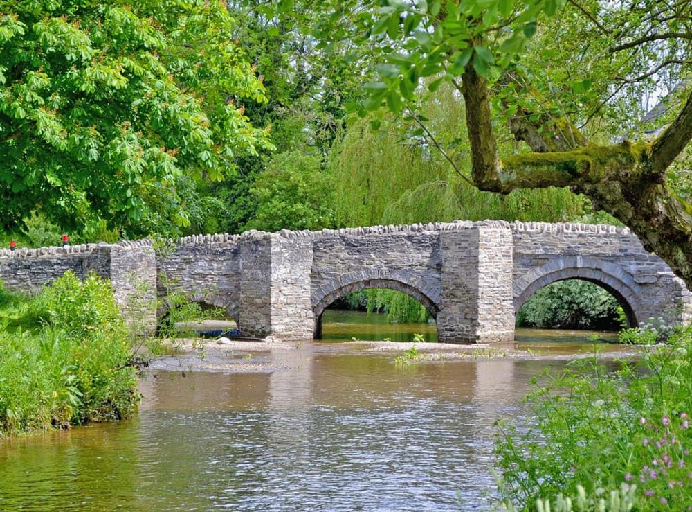 River clun at Oakland Villas in Hay-on-Wye, Powys