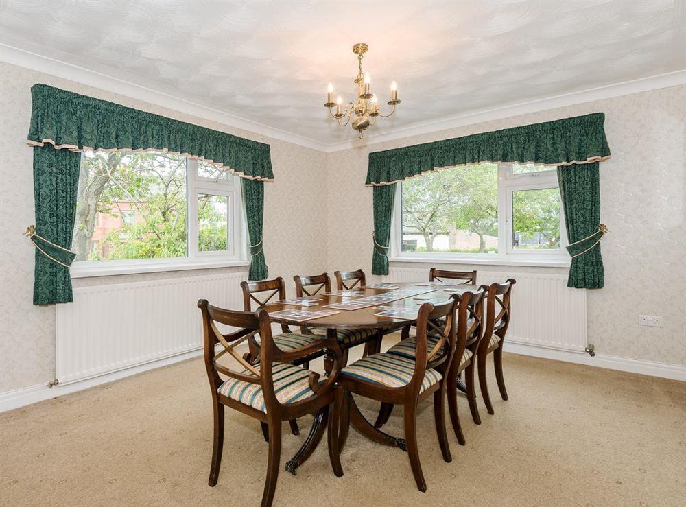 Ideal dining room at Oaklands in Langrigg, near Cockermouth, Cumbria
