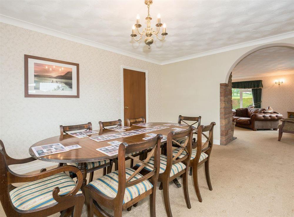Large dining room at Oaklands in Langrigg, near Cockermouth, Cumbria