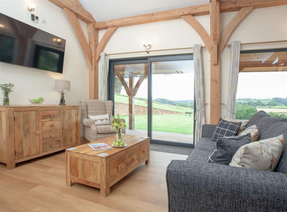 Living area at Oaklands in Stockleigh Pomeroy, Devon