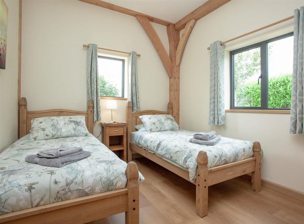Twin bedroom at Oaklands in Stockleigh Pomeroy, Devon