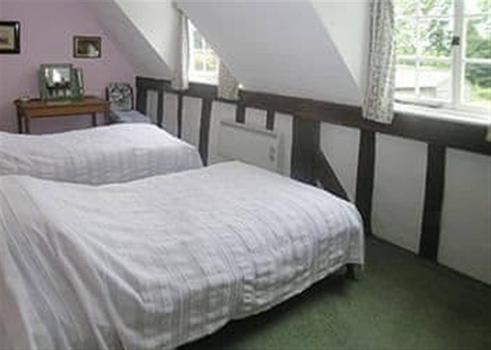 Twin bedroom at Oaklawn Cottage in Eye, Suffolk