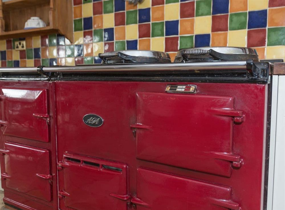 Aga range cooker at Oakridge in Hinderwell, near Whitby, North Yorkshire