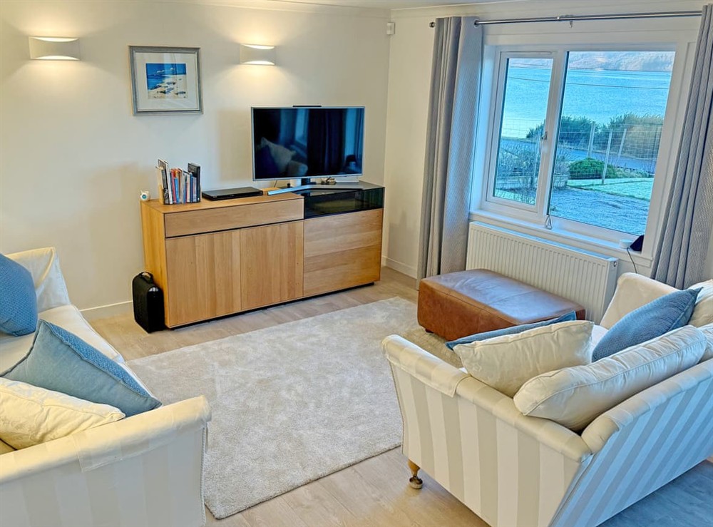 Living area at Oaktree Cottage in Strachur, Argyll