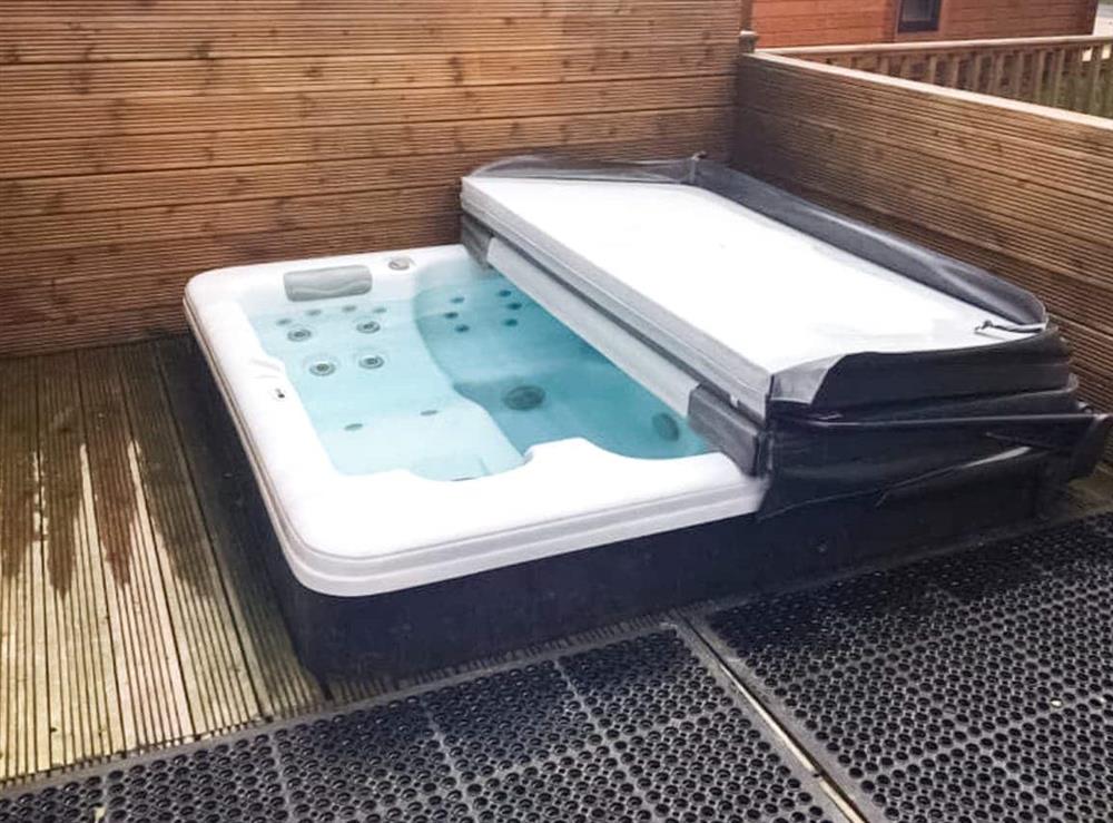 Hot tub at Oakwood Lodge in Felton, near Morpeth, Northumberland