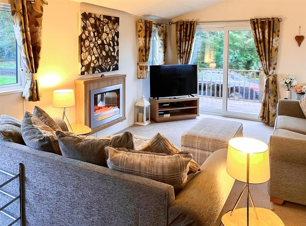 Living area at Oakwood Lodge in Felton, near Morpeth, Northumberland