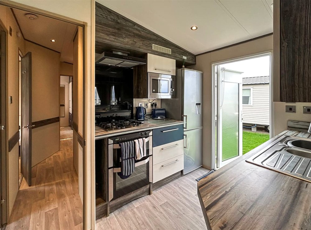 Kitchen area at Ocean Bay View in Ayr, Ayrshire