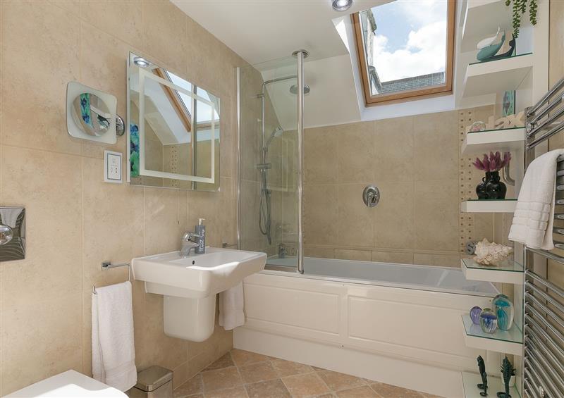 This is the bathroom at Ocean Blue, Carbis Bay