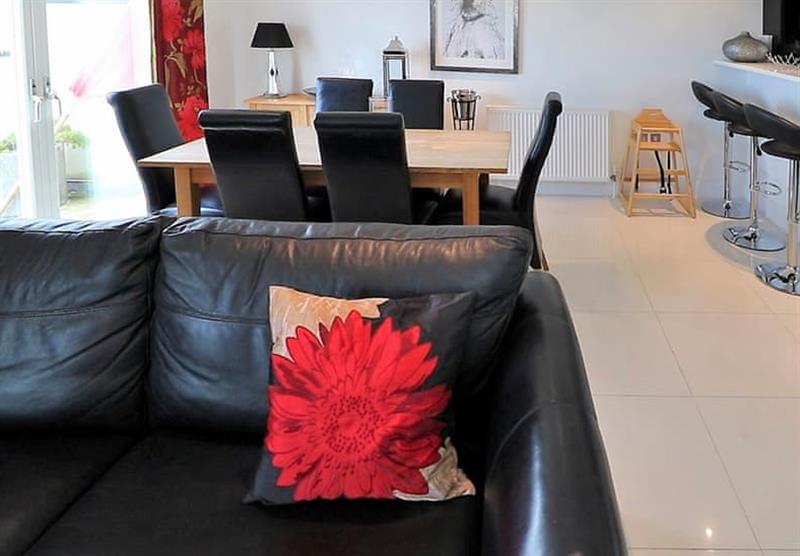 Living and dining area in The Trevose at Ocean Blue in Treyarnon Bay, Padstow