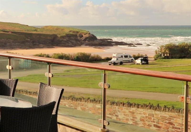 Views from the patio in The Trevose at Ocean Blue in Treyarnon Bay, Padstow