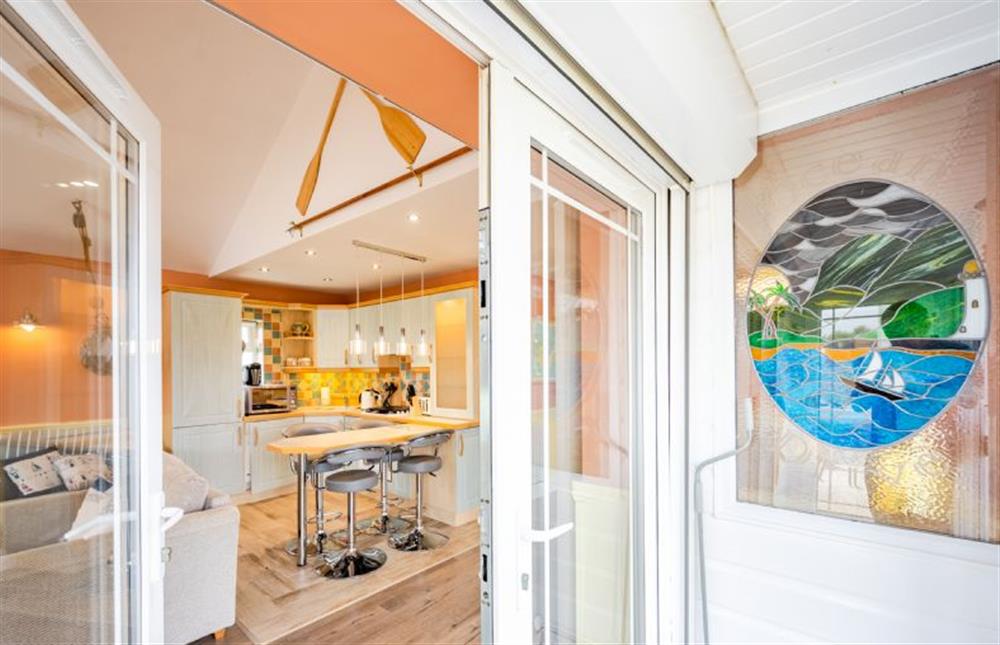 Ground floor: French doors to the kitchen area at Ocean Drive, Heacham near Kings Lynn