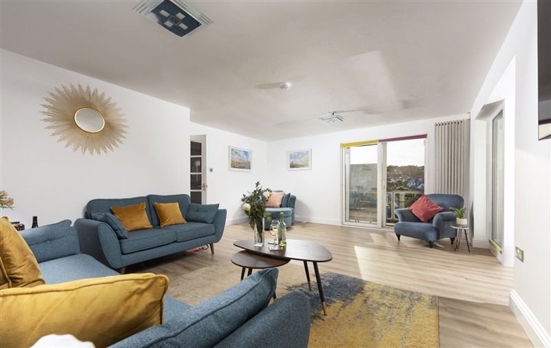 The living area at Ocean Parc, Cornwall