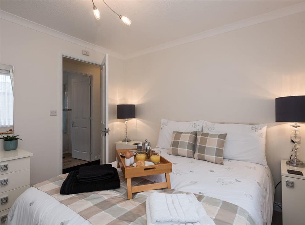 Double bedroom at Ocean Retreat Lodge in Corton, near Lowestoft, Suffolk