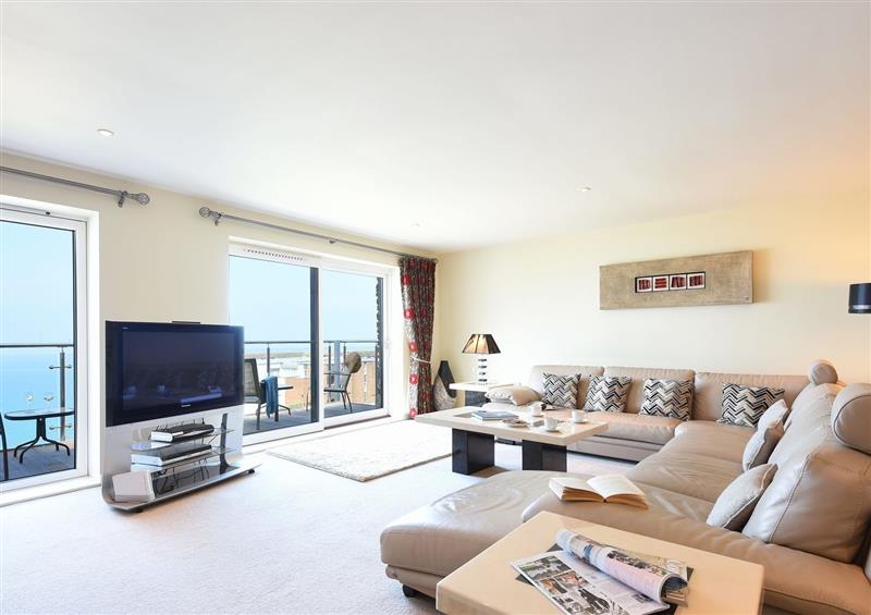 The living area at Ocean View, Carbis Bay