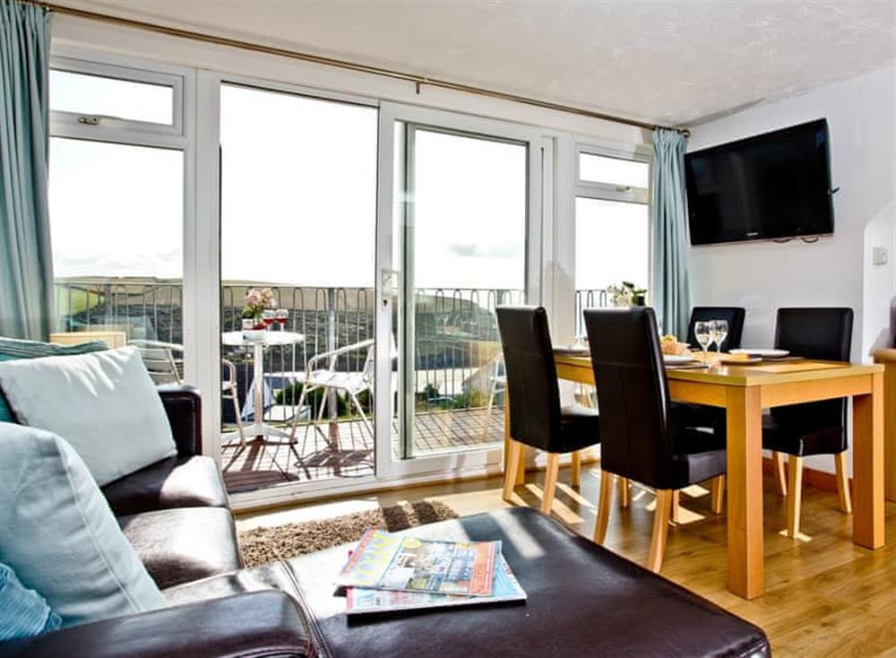 Open plan living space at Ocean View in , Mawgan Porth