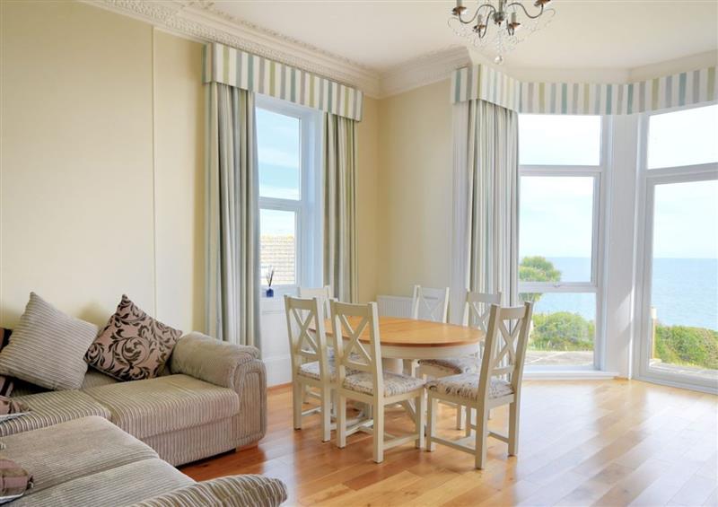 The living room at Ocean View, Seaton