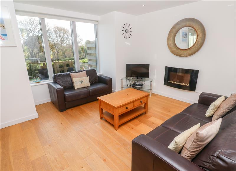 Relax in the living area at Ocean View, St Ives
