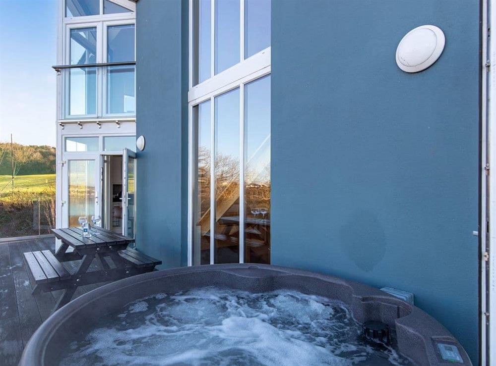 There is a hot tub at Ocean Way in Pembroke Dock, Pembrokeshire, Dyfed