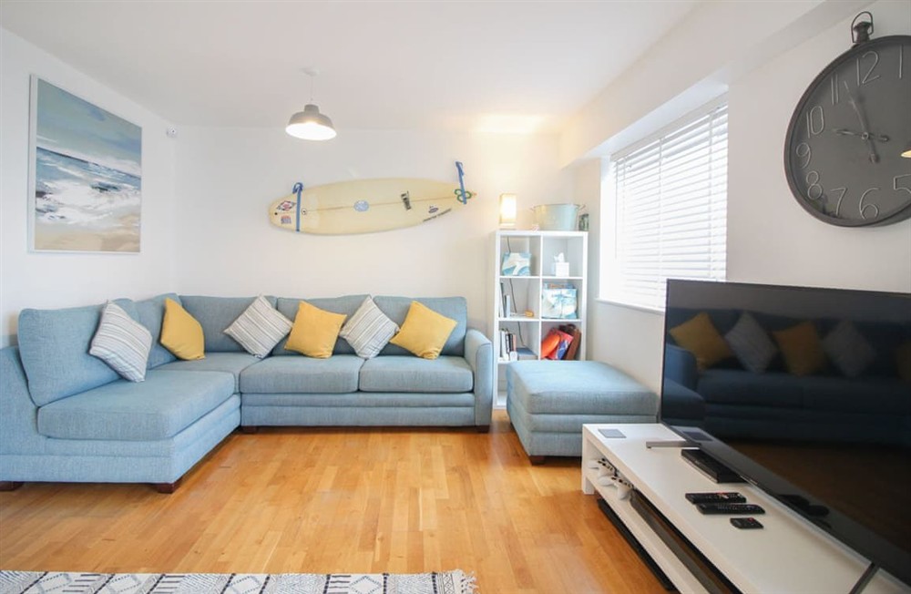 Living area at Oceans 9 in Newquay, Cornwall