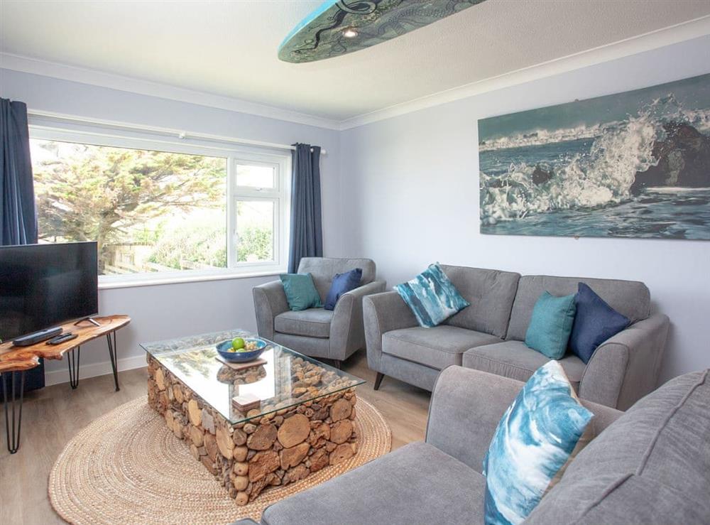 Living area at Oceans in Widemouth Bay, Cornwall