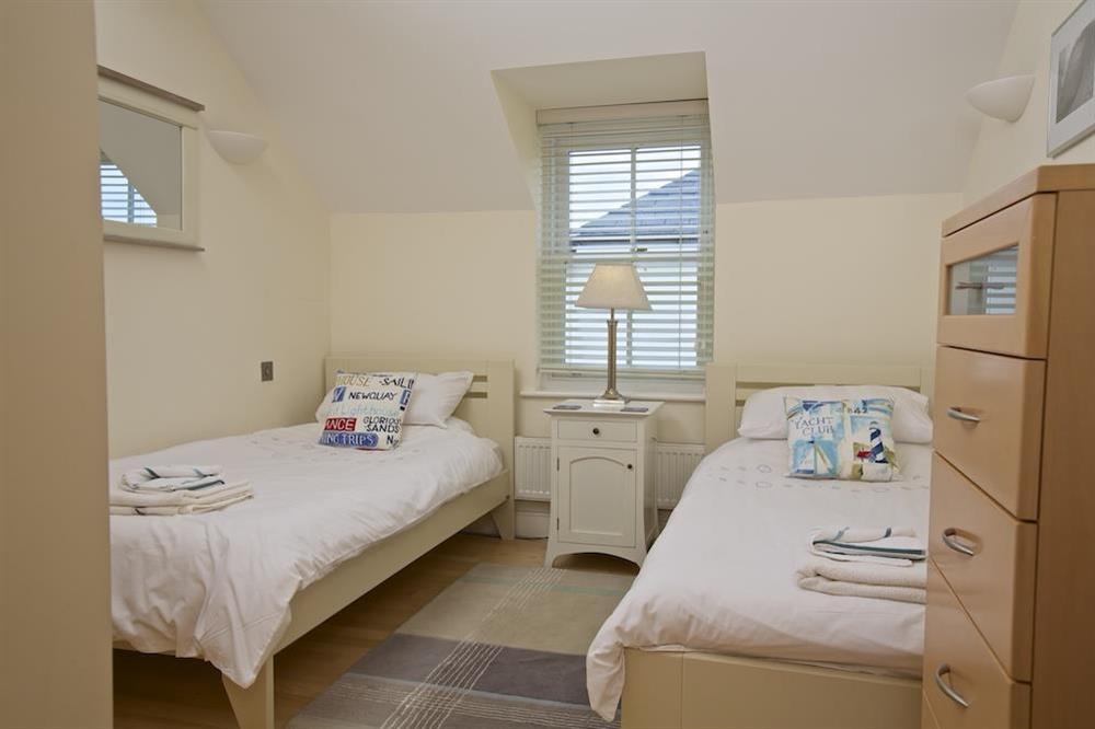 Twin bedroom at Oceanview Apartment in Thurlestone, Nr Kingsbridge