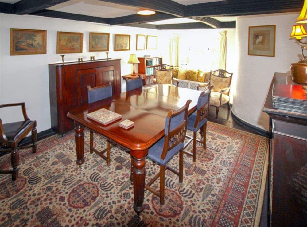 Characterful dining room at Oddwell Cottage in Brompton Ralph, near Wiveliscombe, Somerset
