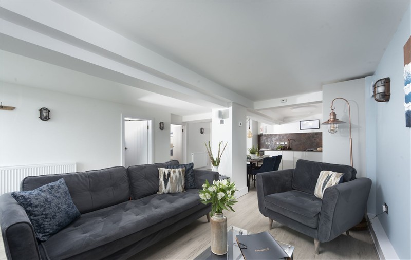 Relax in the living area at Offshore, Cornwall