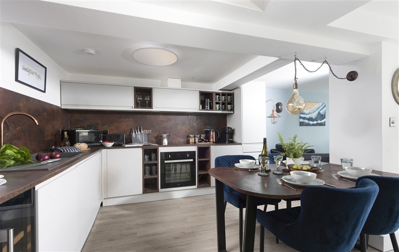 This is the kitchen at Offshore, Cornwall