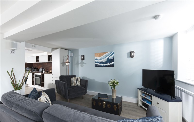 This is the living room at Offshore, Cornwall