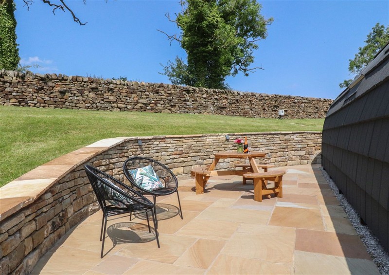 Enjoy a glass of wine on the patio at Ogden, Clitheroe