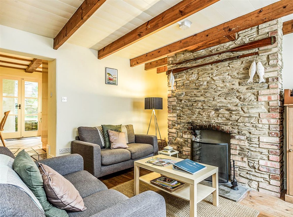 Living area at Old Bakehouse in St Mawes, Cornwall