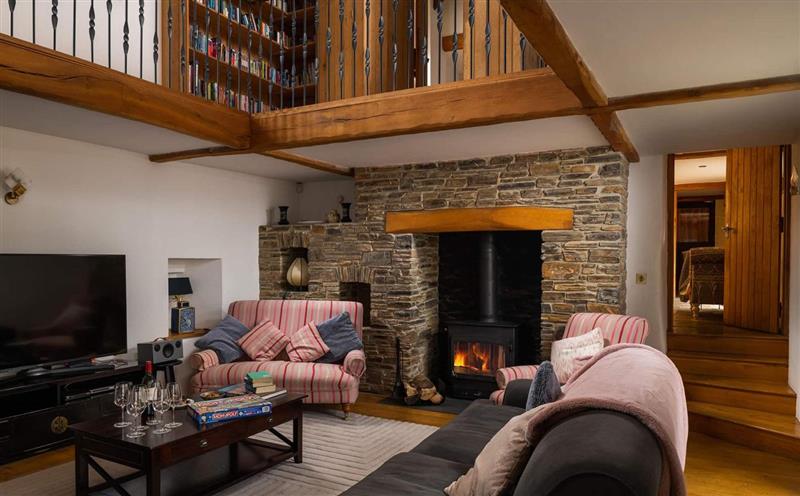 The living area at Old Barn, Combe Martin