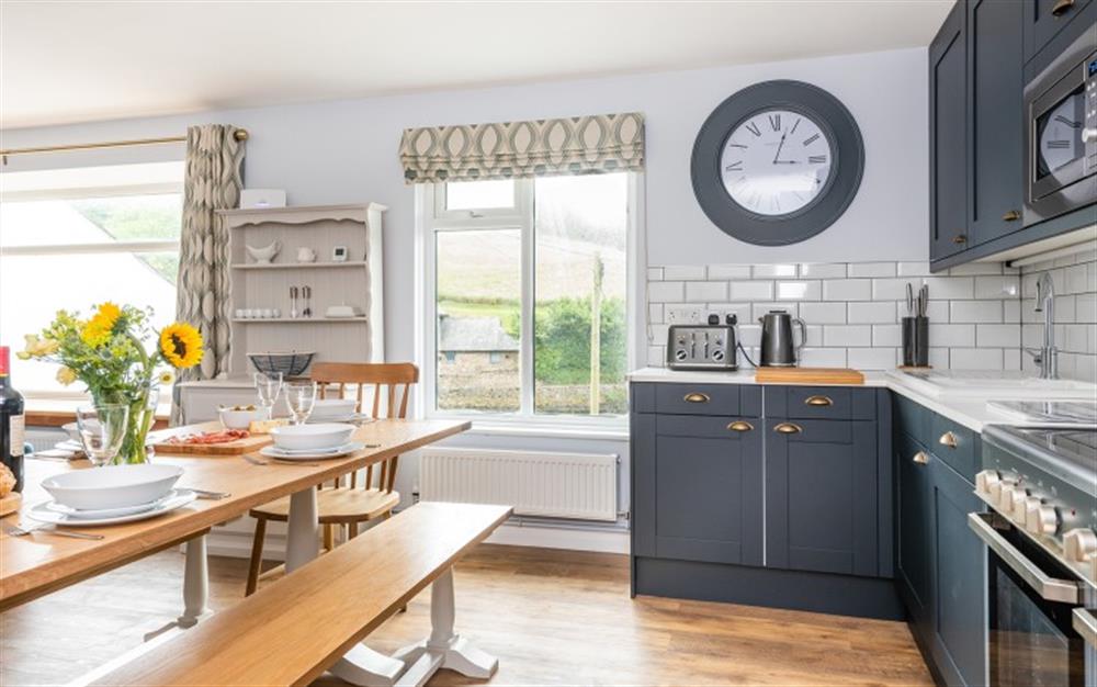 Another look at the kitchen diner  at Old Barn Cottage in Newton Ferrers