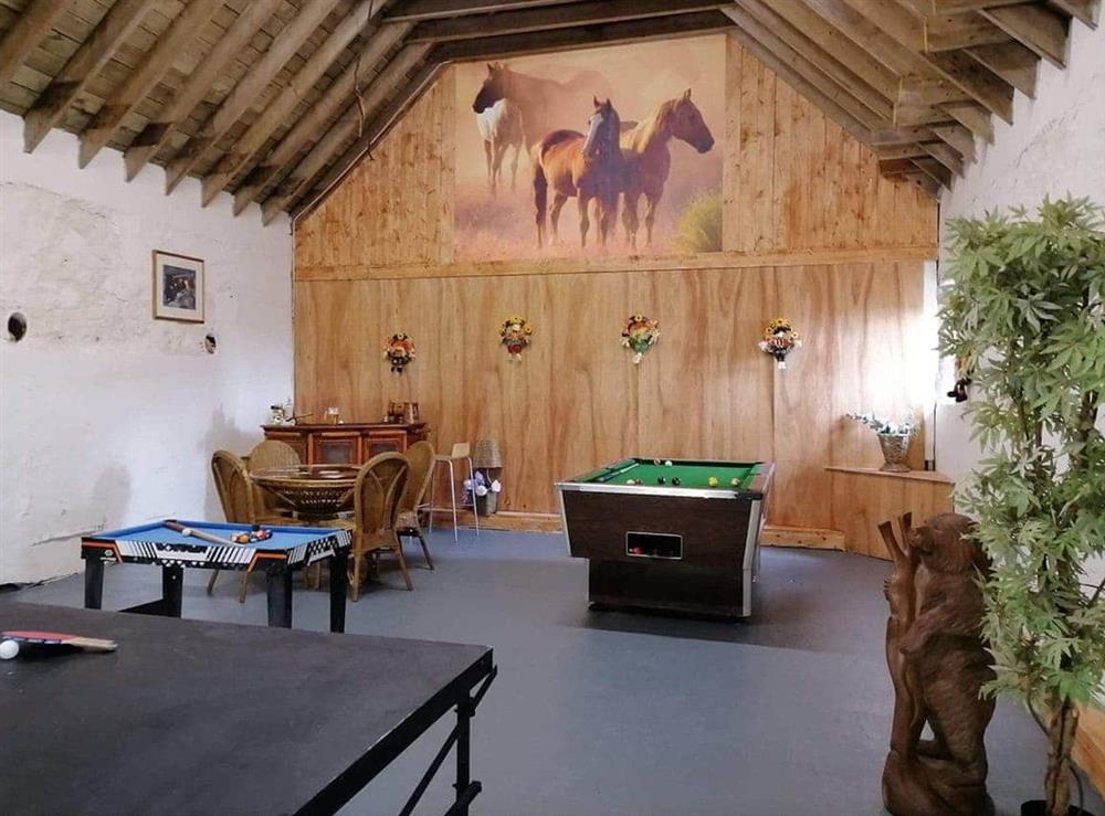 Games room at Old Barn Farmhouse in Glasgow, Lanarkshire