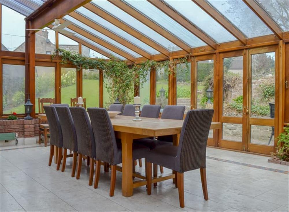 Light and airy dining room/conservatory/garden room at Old Beams in Waterhouses, near Leek, Staffordshire