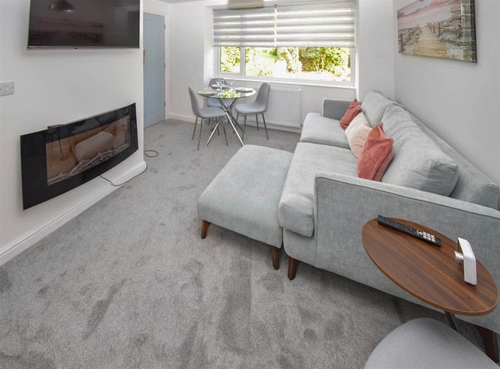 Open plan living space at Old Chapel Apartment in Kendal, Cumbria