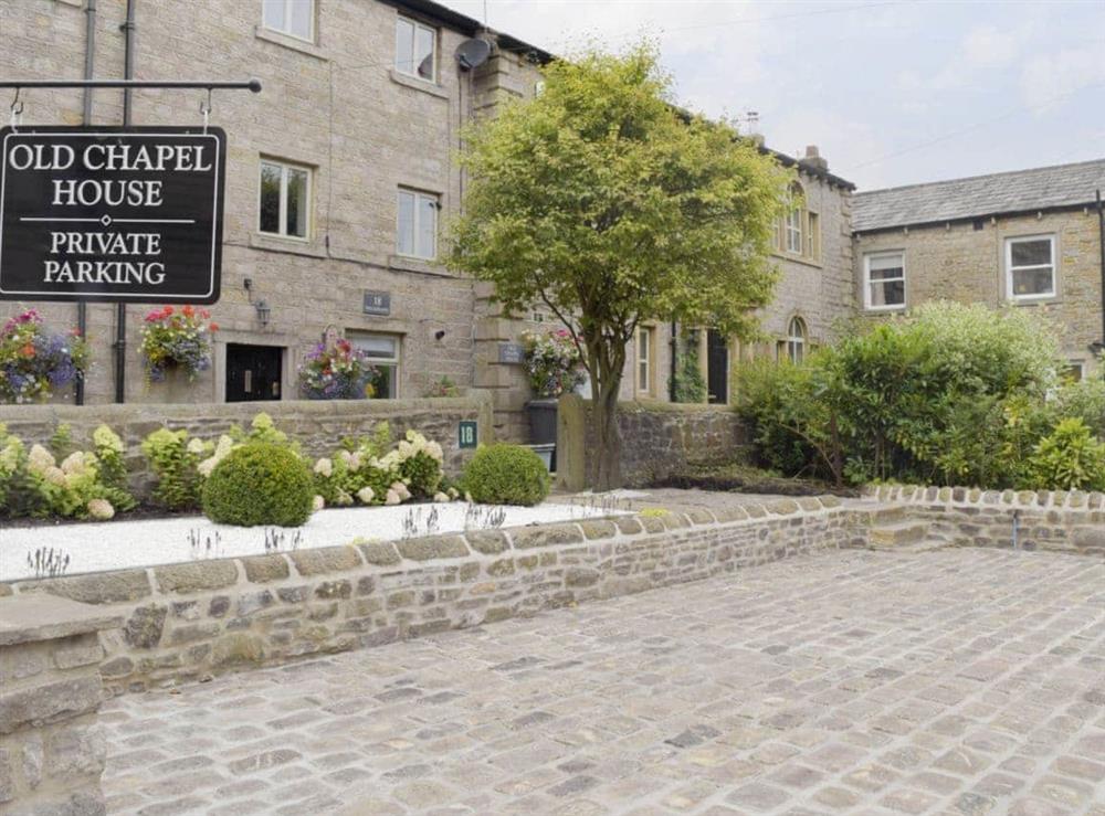 Attractive private parking area for 3 cars at Old Chapel House in Barnoldswick, Lancashire