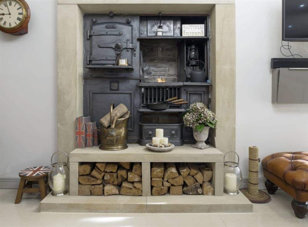 Characterful feature fireplace in lounge area at Old Chapel House in Barnoldswick, Lancashire