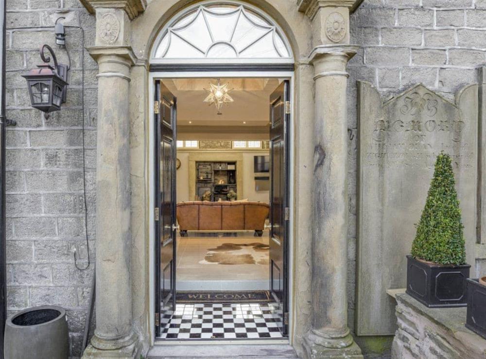 Grand entrance to open-plan living space at Old Chapel House in Barnoldswick, Lancashire