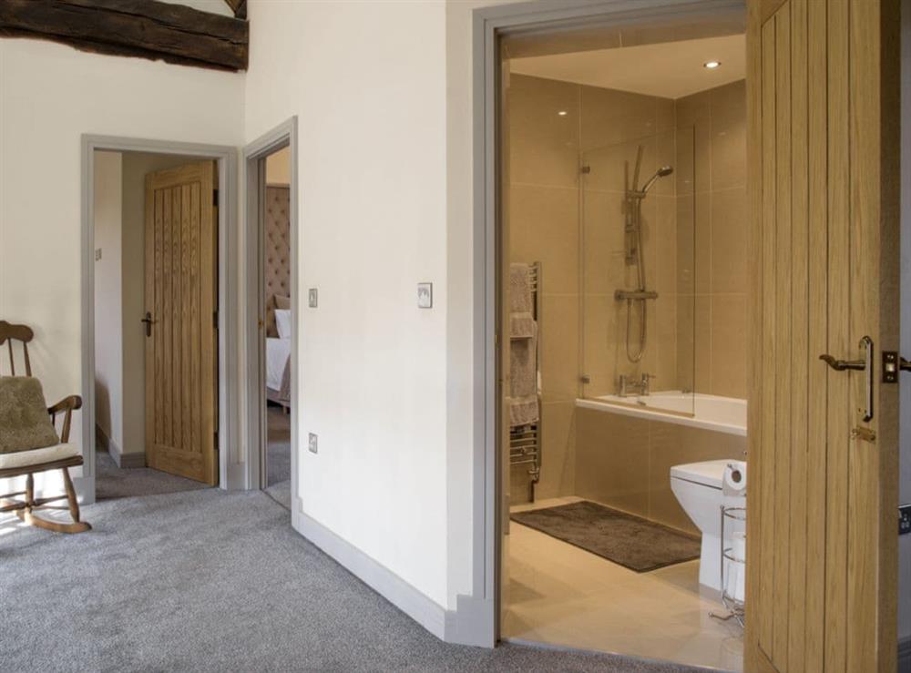 Landing gives access to all bedrooms and family bathroom at Old Chapel House in Barnoldswick, Lancashire