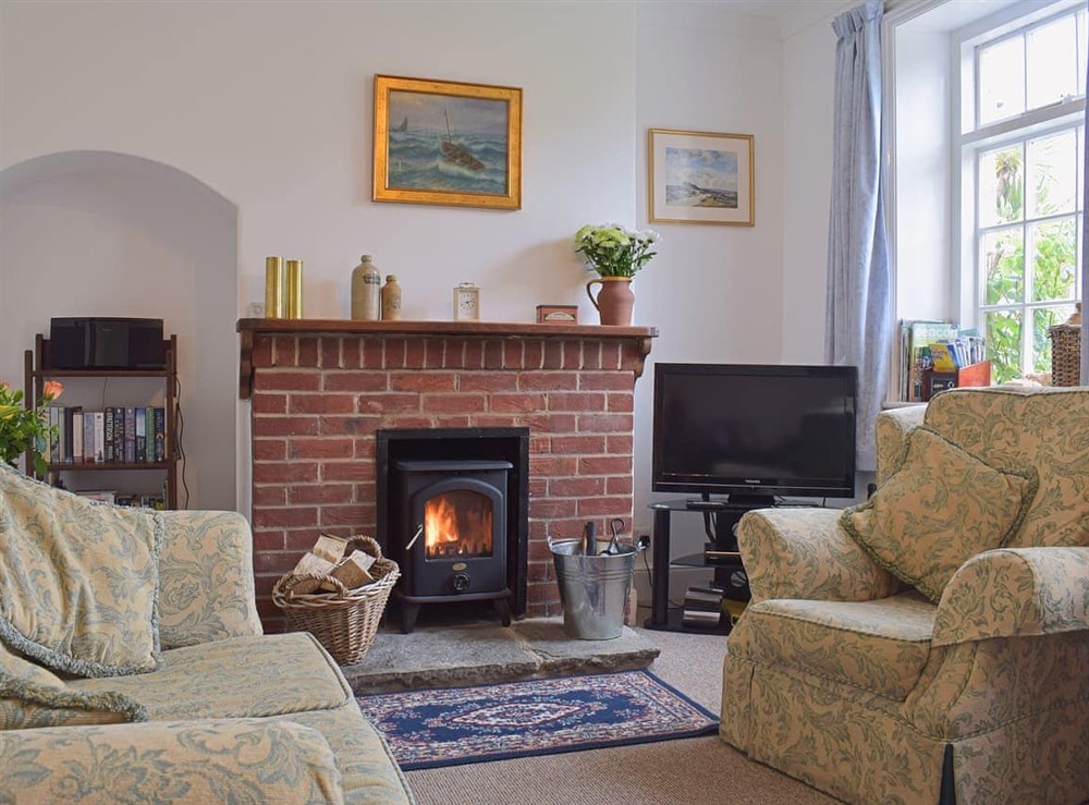 Living room at Old Coastguard Cottage in Freshwater, Isle of Wight