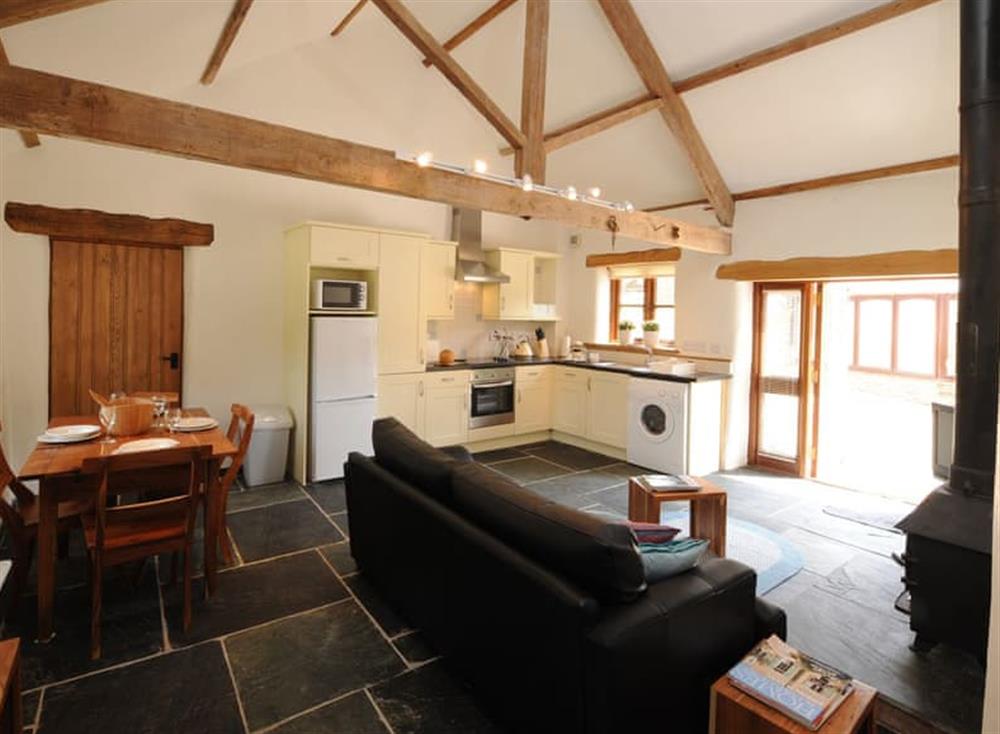 Open plan living space at Old Dairy, Park Mill Farm in Exmoor & Country, North Devon