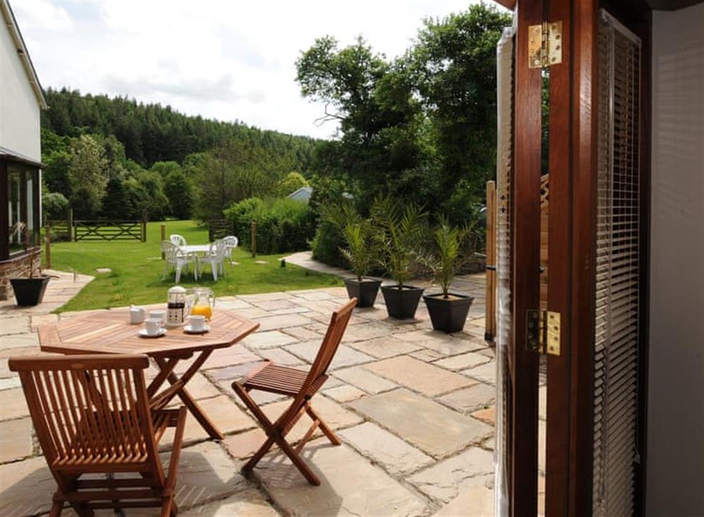 Sitting-out-area at Old Dairy, Park Mill Farm in Exmoor & Country, North Devon
