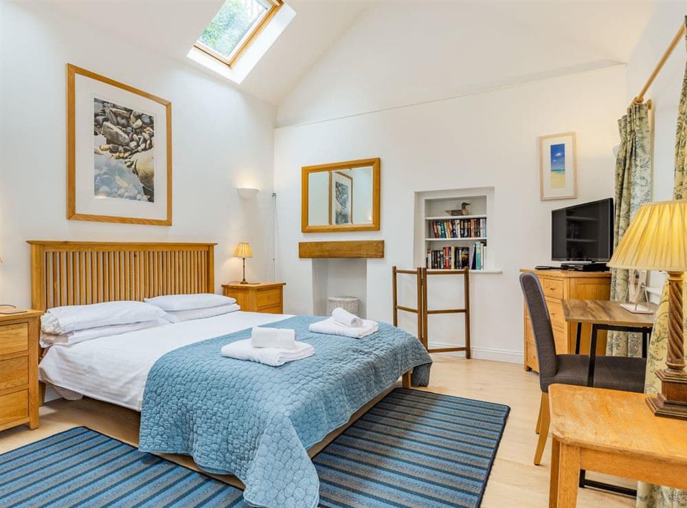 Master bedroom at Old Dairy in St Mawes, Cornwall